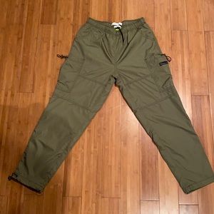 Urban outfitters army green nylon cargo pants.
